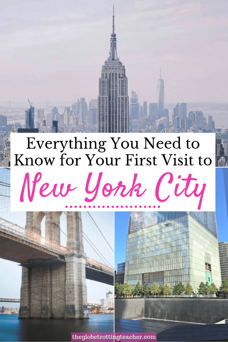 Everything you need to know for your first visit to New York City Pinterest Pin
